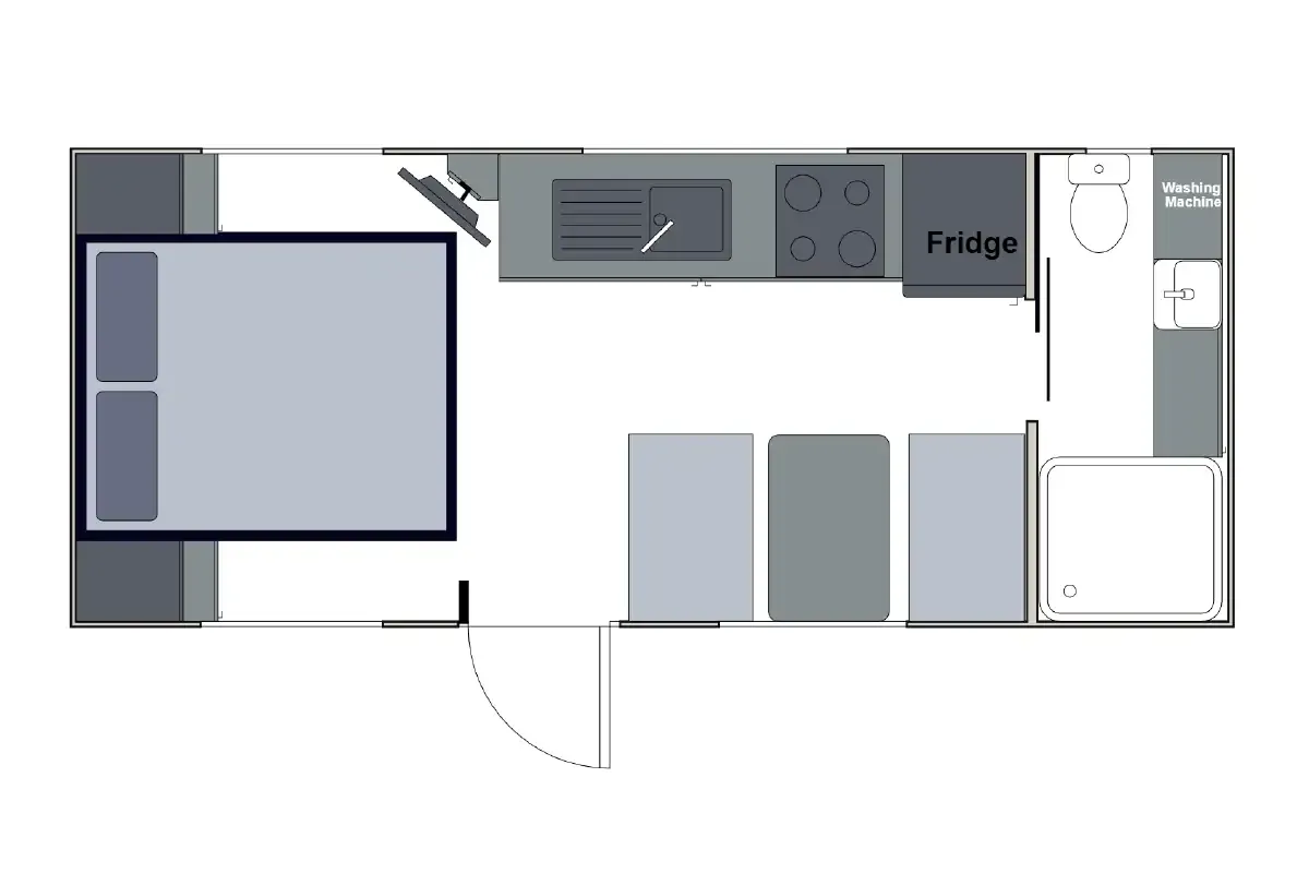 Safari Caravans X-Trak 18 Floorplan