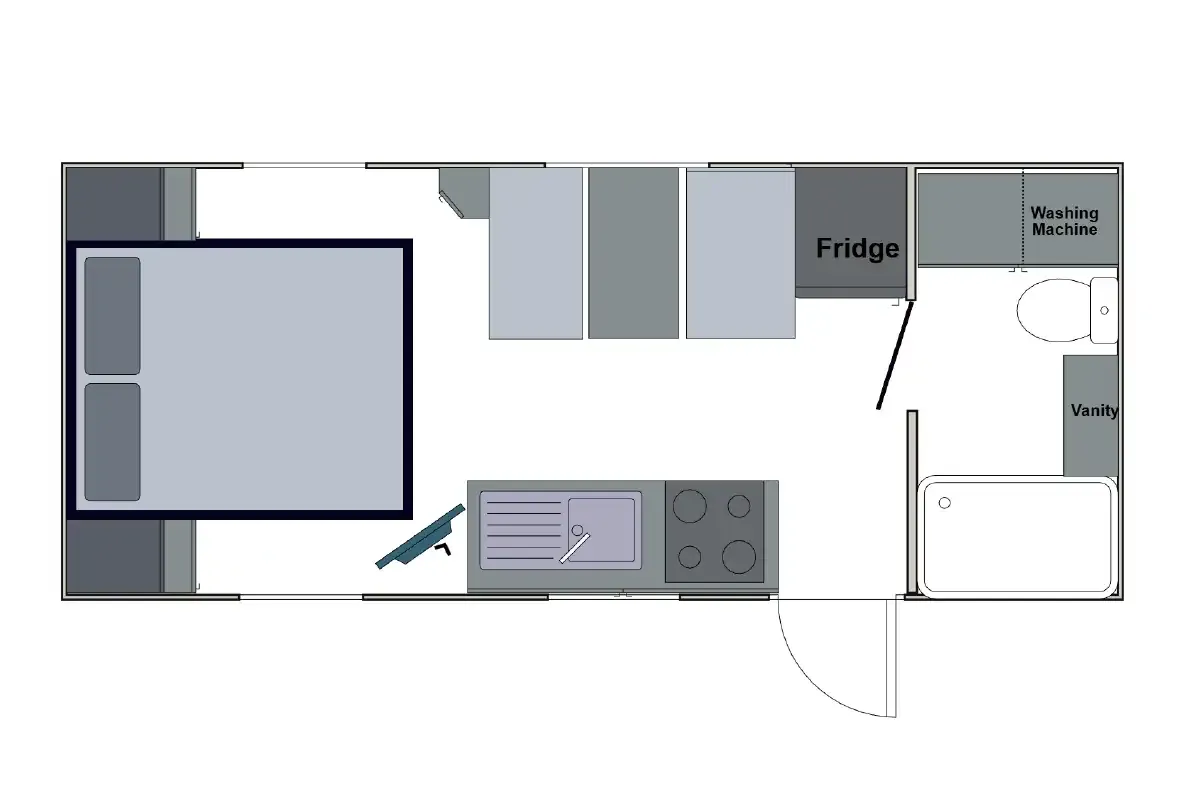 Safari Caravans X-Trak 176 Floorplan