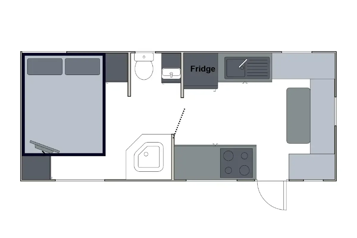 Safari Caravans X-Trak 186 Club Floorplan