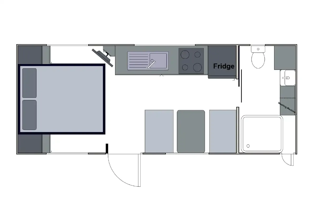 Safari Caravans X-Trak 196 Floorplan