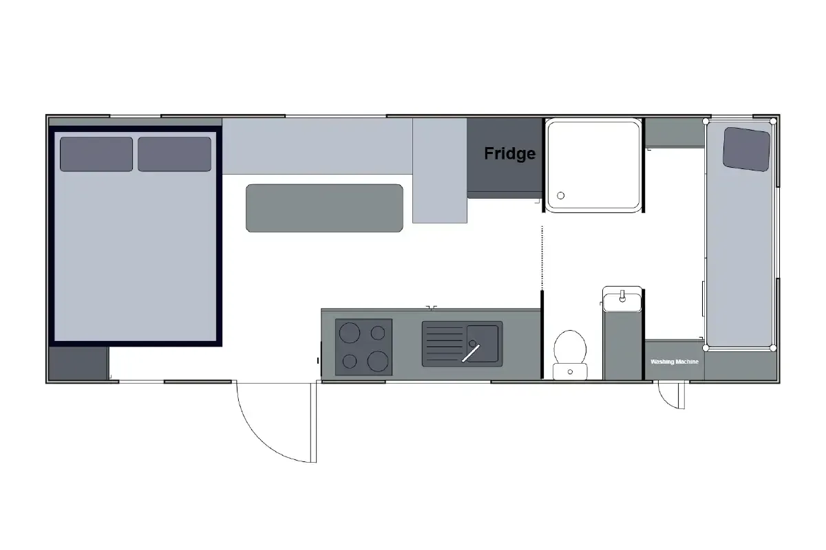Safari Caravans X-Trak 21 Bunk Floorplan