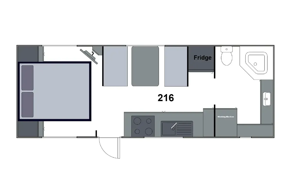 Safari Caravans X-Trak 216 KE Floorplan