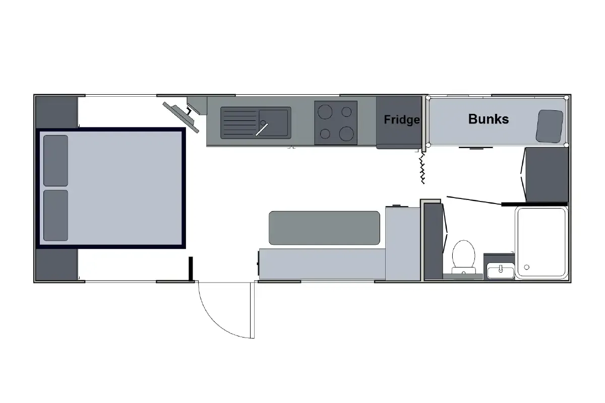 Safari Caravans X-Trak 219 Floorplan