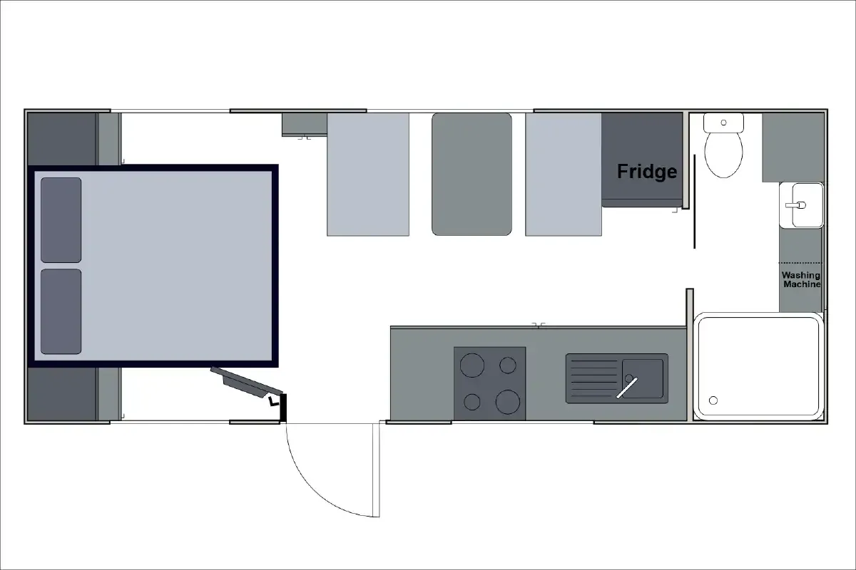Safari Caravans | Delta 196 Floorplan