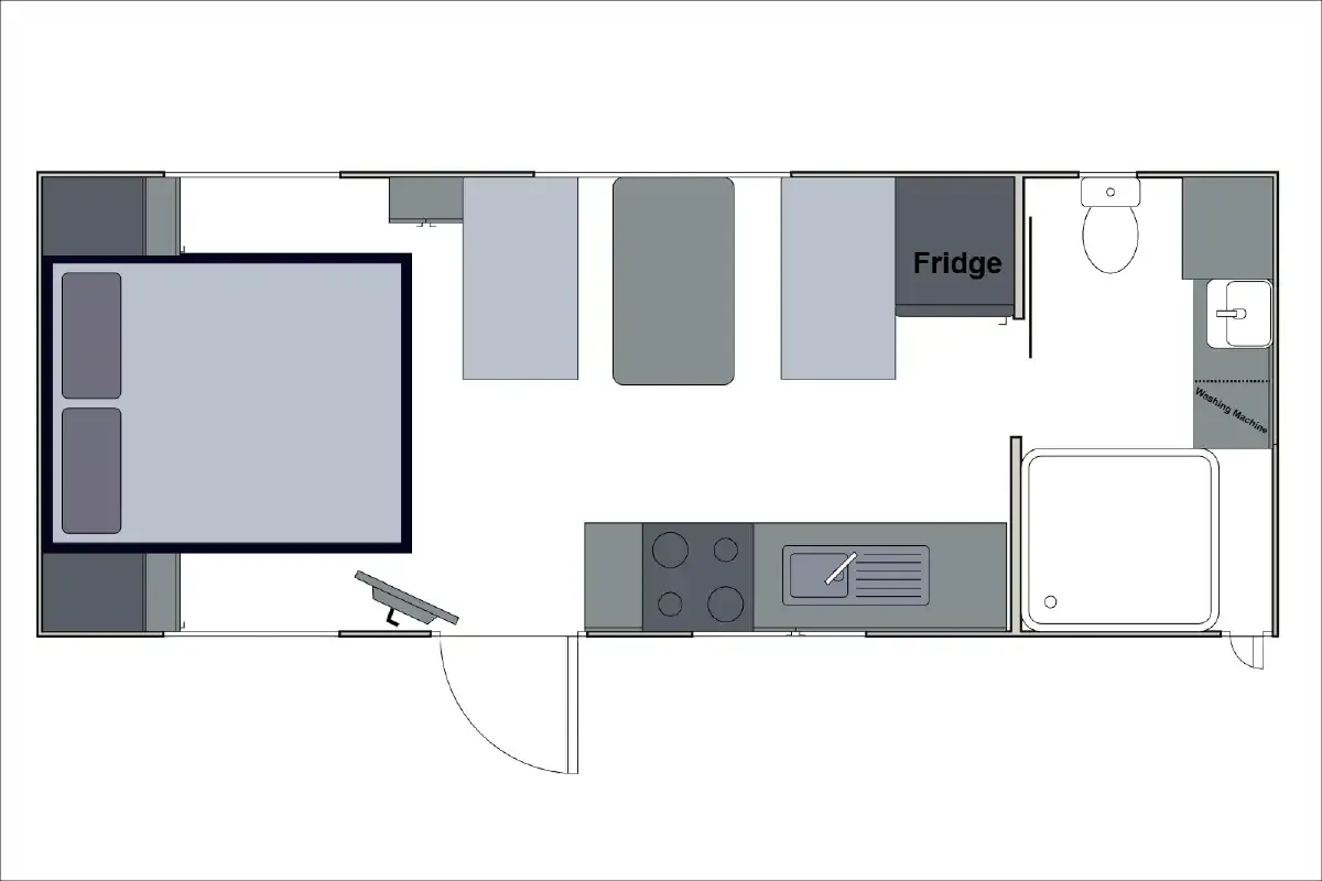 Safari Caravans | Delta 20 Floorplan