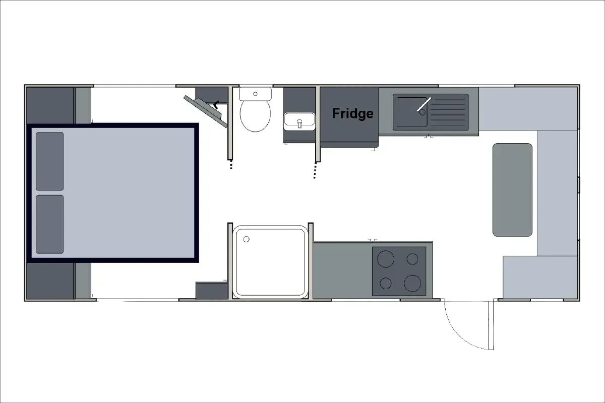 Safari Caravans | Delta 20RC Floorplan