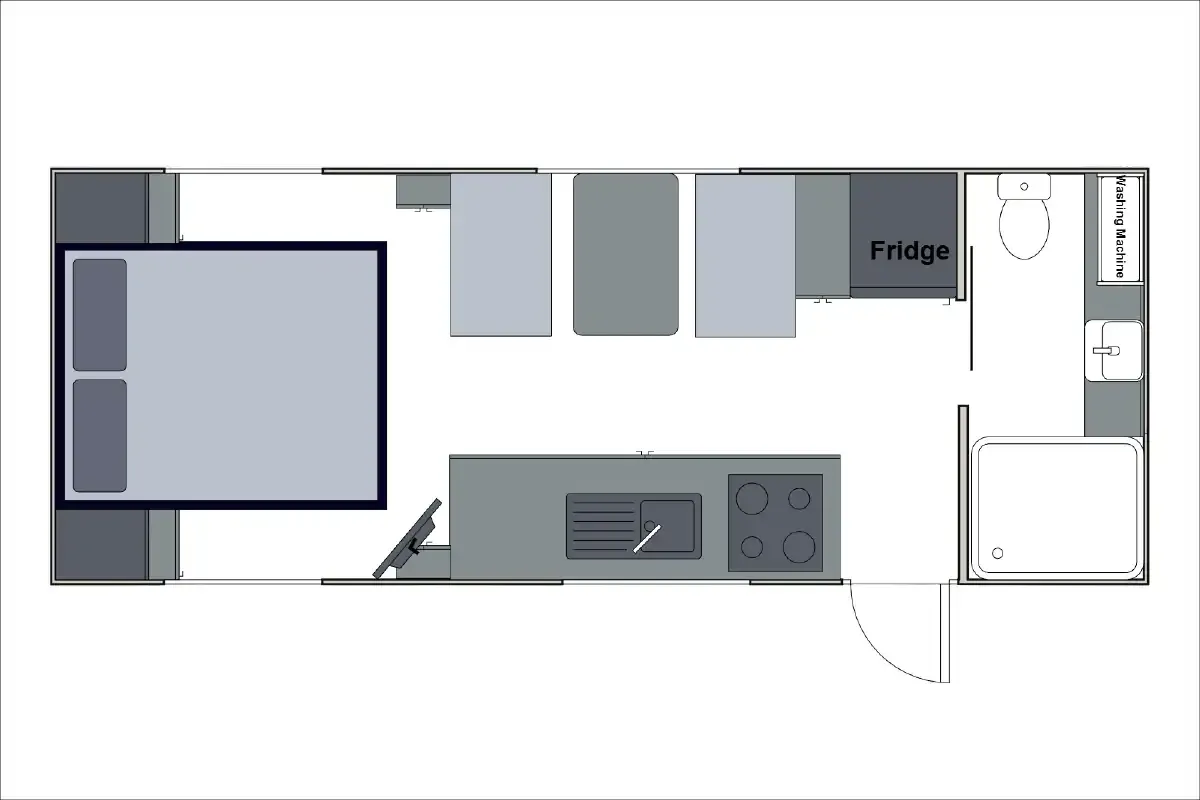 Safari Caravans | Delta 20 RD Floorplan