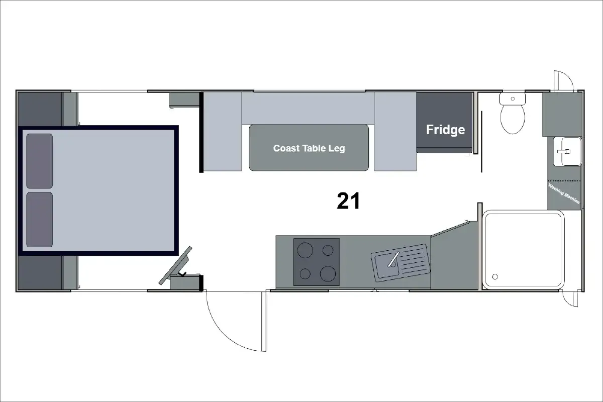 Safari Caravans | Delta 216 Floorplan