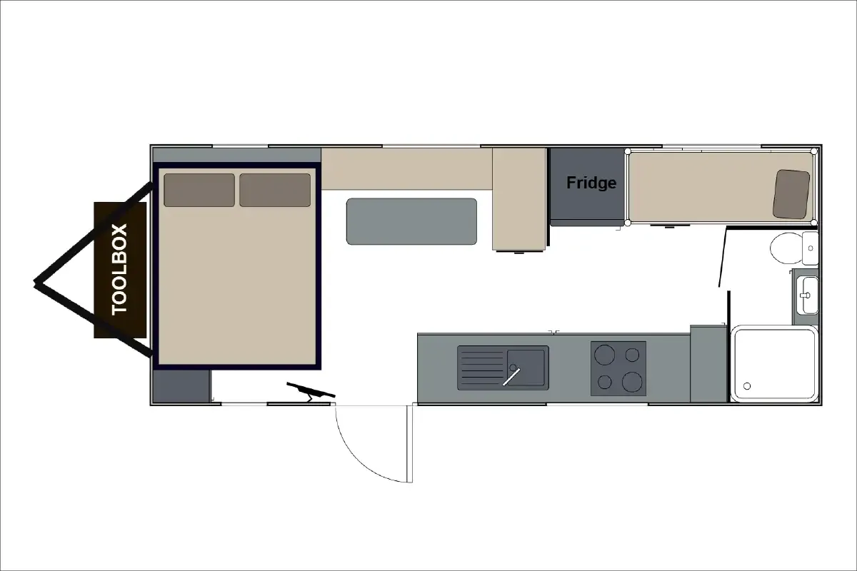Safari Caravans | Legacy 198 EW Floorplan