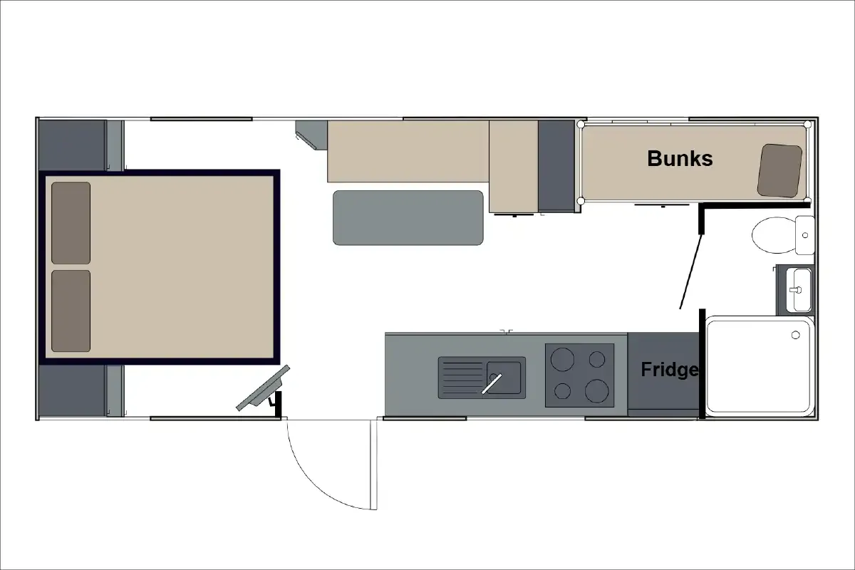 Safari Caravans | Legacy 198 Floorplan
