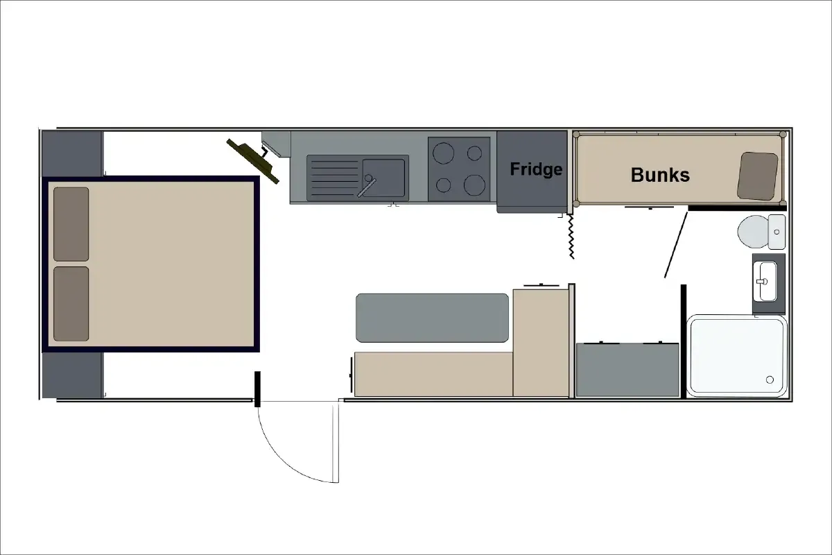 Safari Caravans | Legacy 216 Floorplan