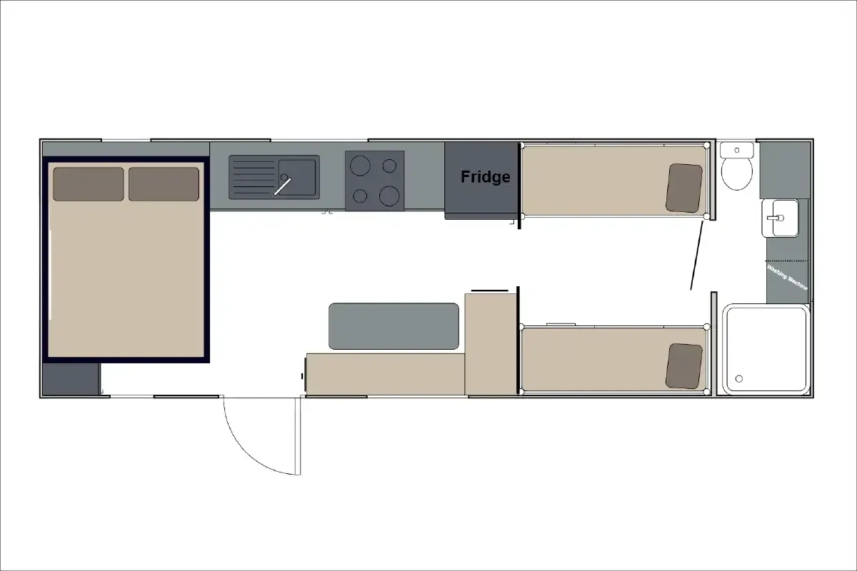 Safari Caravans | Legacy 228 Floorplan