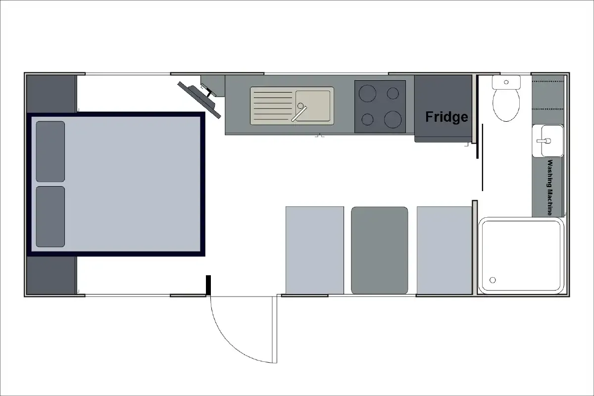 Safari Caravans | Oasis 186 Dual Axle Floorplan