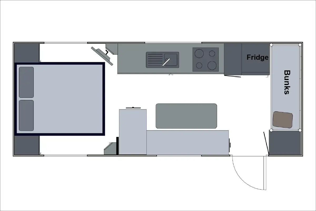 Safari Caravans | Oasis 196 Floorplan