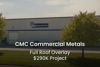 CMC Commercial Metals building with a full roof overlay project for $290K.