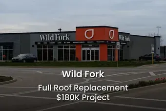 Wild Fork store exterior with an orange accent, text: