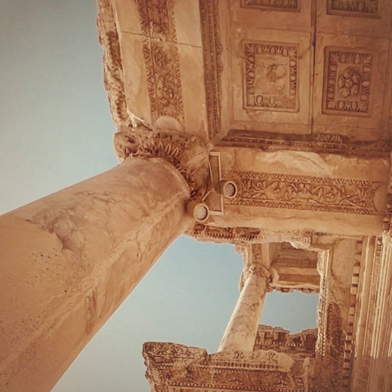 library of celcus in ancient ruins of ephesus