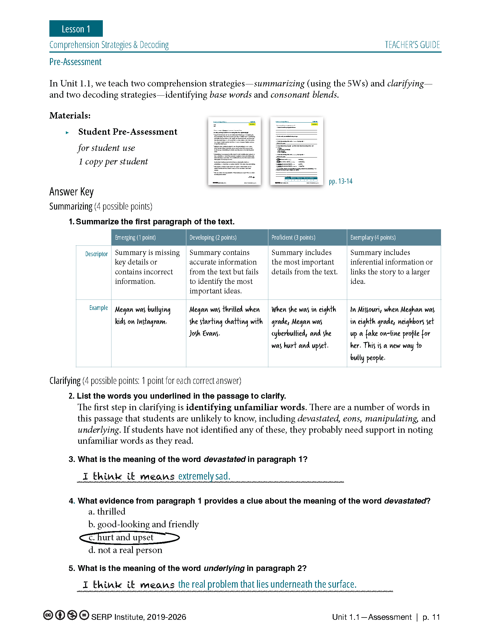 STARI Assessment Guide