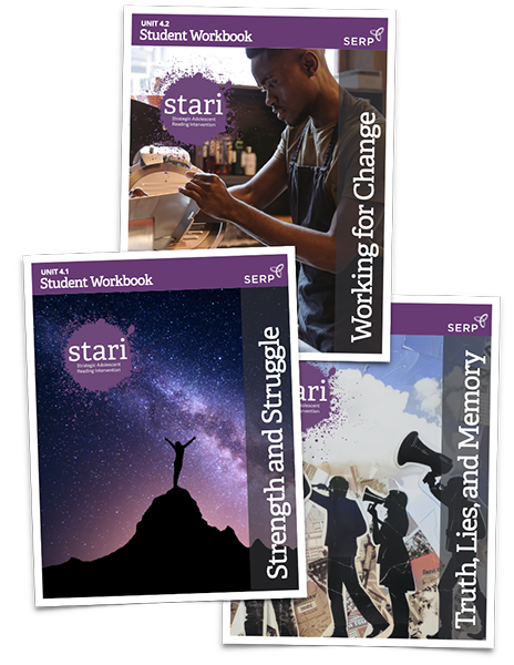Three workbooks titled