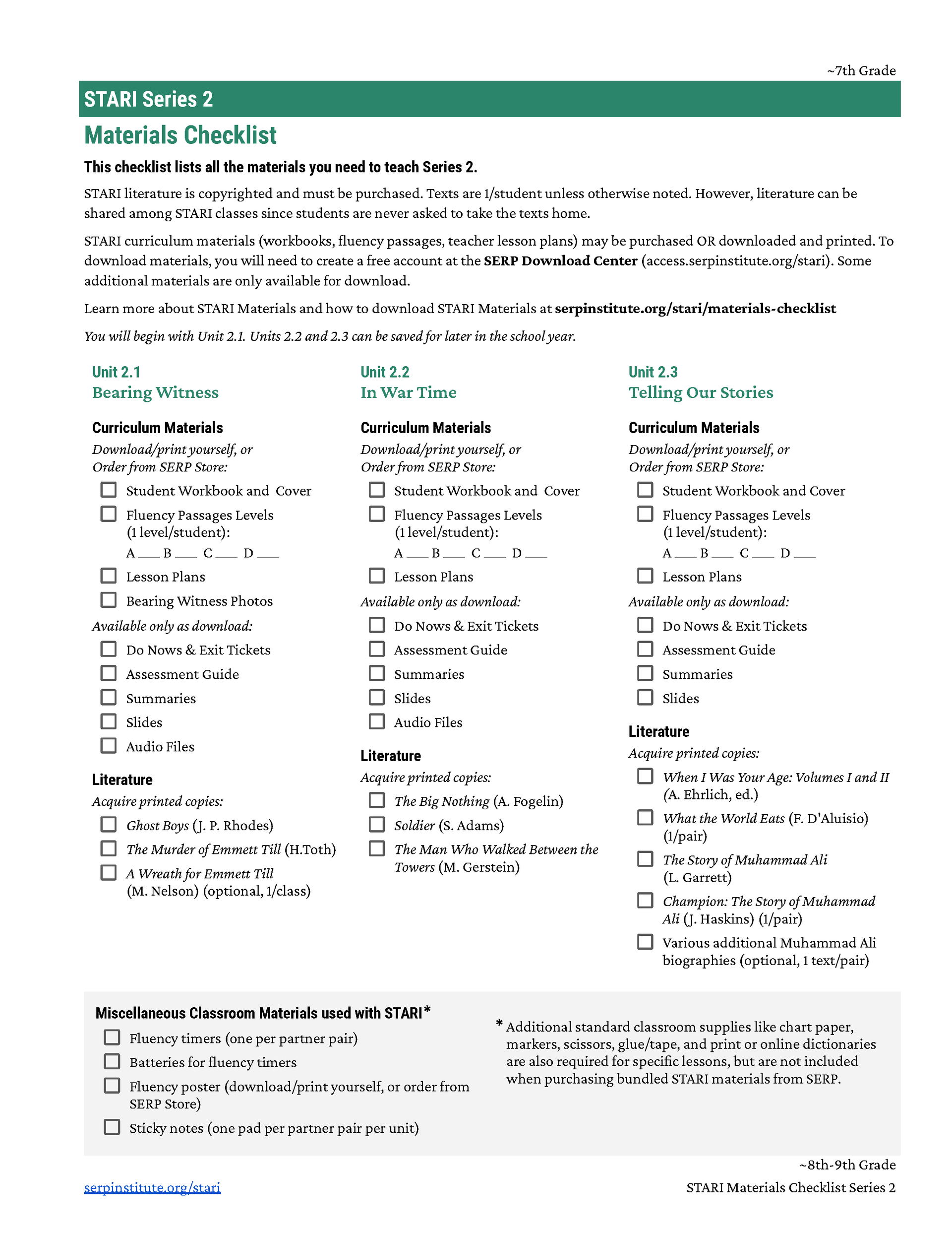 Volunteer Checklist. A detailed checklist with rows and columns for volunteer tasks, training, and follow-up actions.