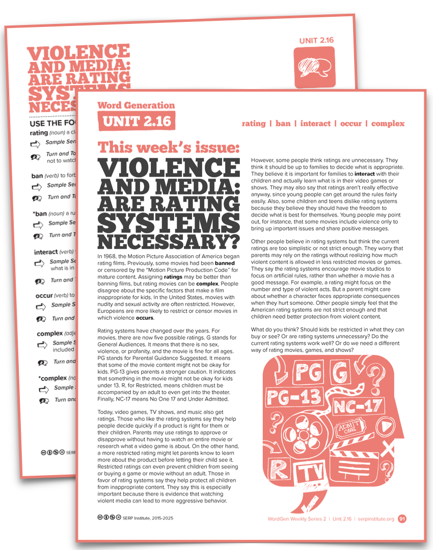Download WordGen Weekly Unit 2.16, Day 1 WordGen Weekly Unit 2.16, Day 1