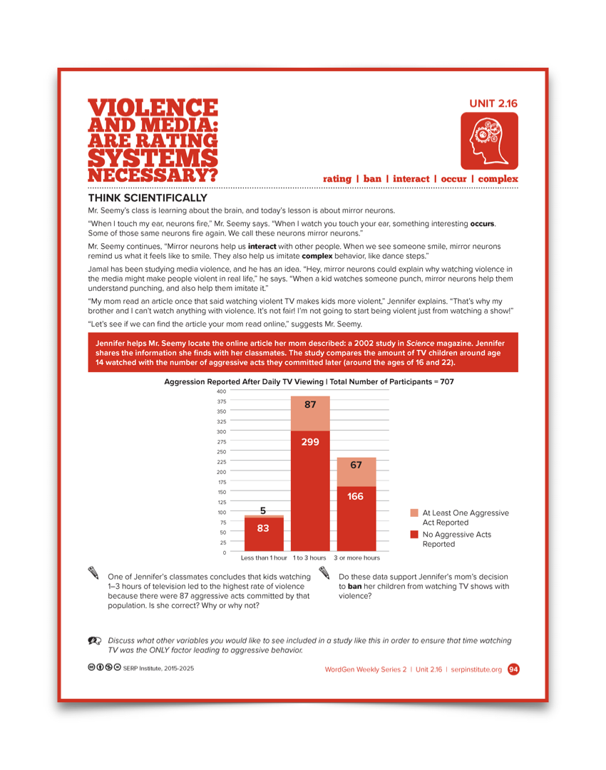 Download WordGen Weekly Unit 2.16, Day 3 WordGen Weekly Unit 2.16, Day 3