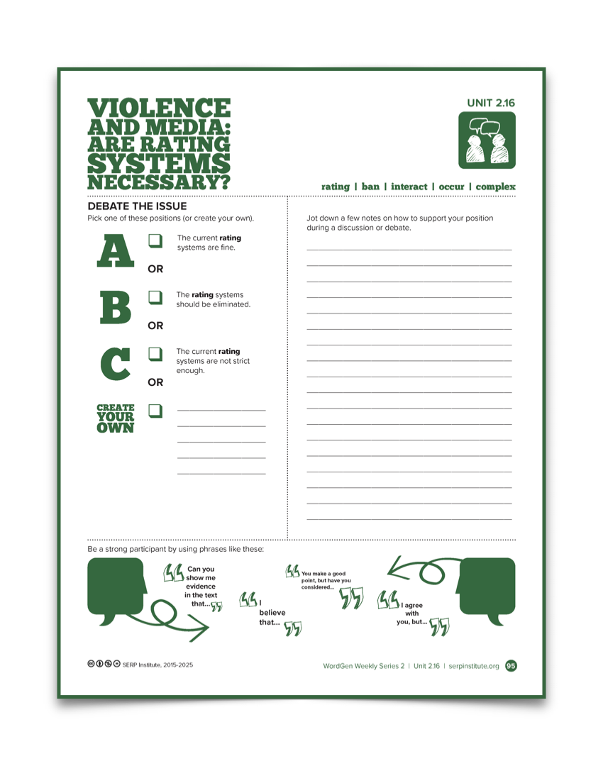 Download WordGen Weekly Unit 2.16, Day 4 WordGen Weekly Unit 2.16, Day 4