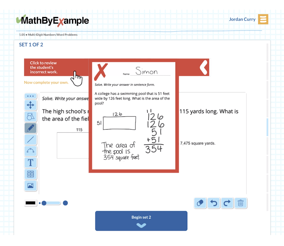 MathByExample Web Application Thumbnail