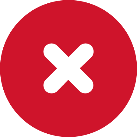 Red circle with a white