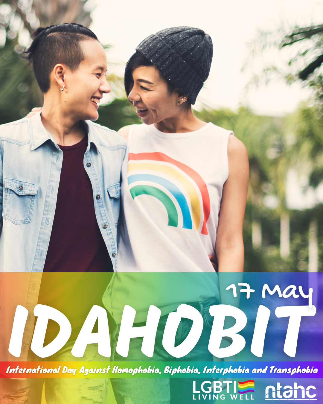 A couple of people standing next to each other with the words idahobit on the bottom