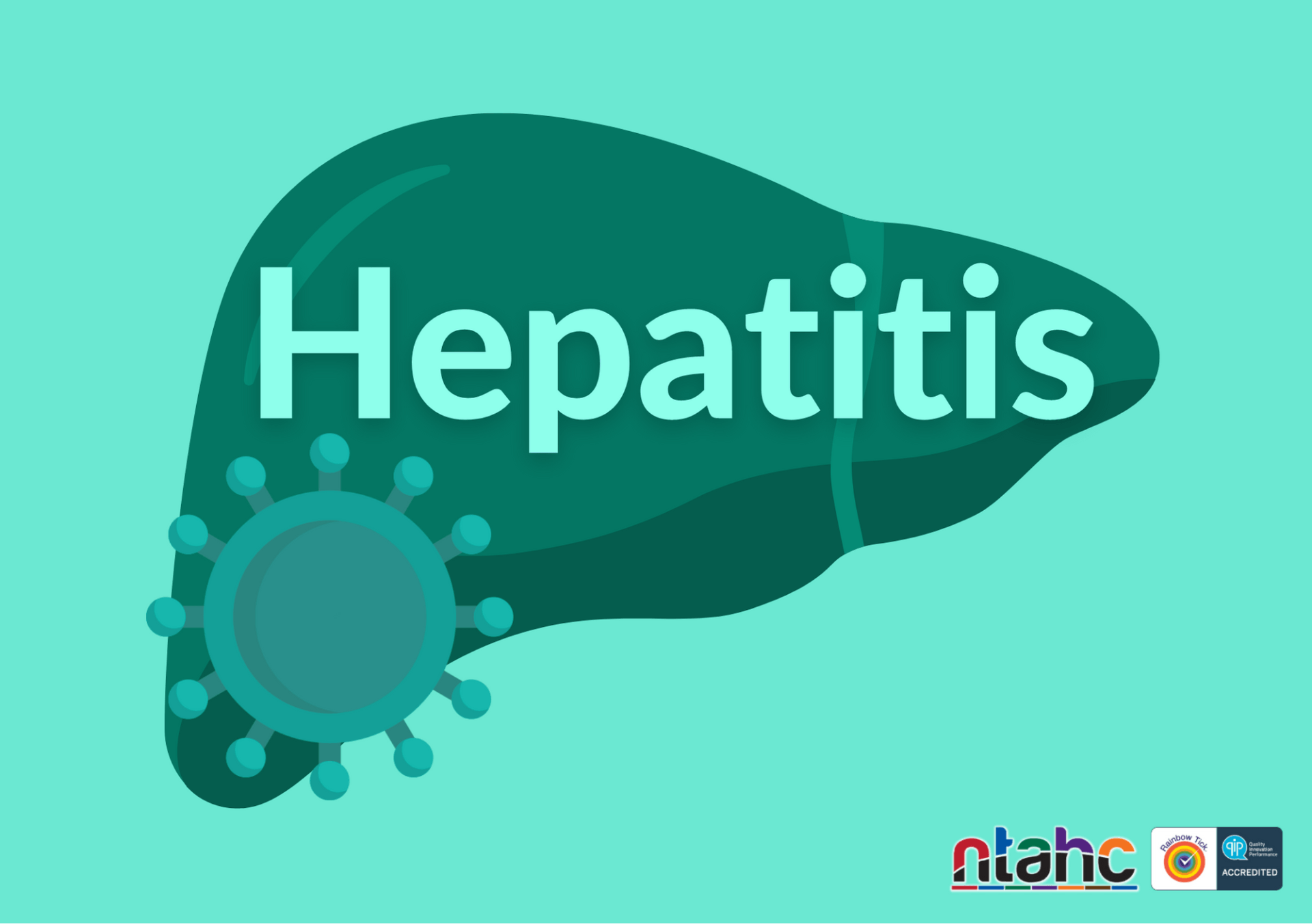 An illustration of a liver with the word hepatitis written on it.