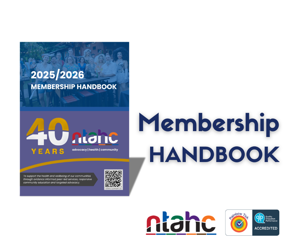 A membership handbook is displayed on a white background