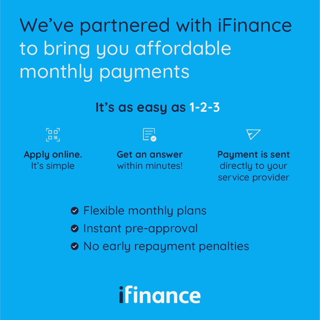 We 've partnered with ifinance to bring you affordable monthly payments