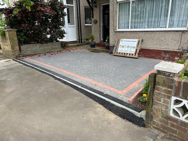 Completion of  new block paving driveway Ealing West London