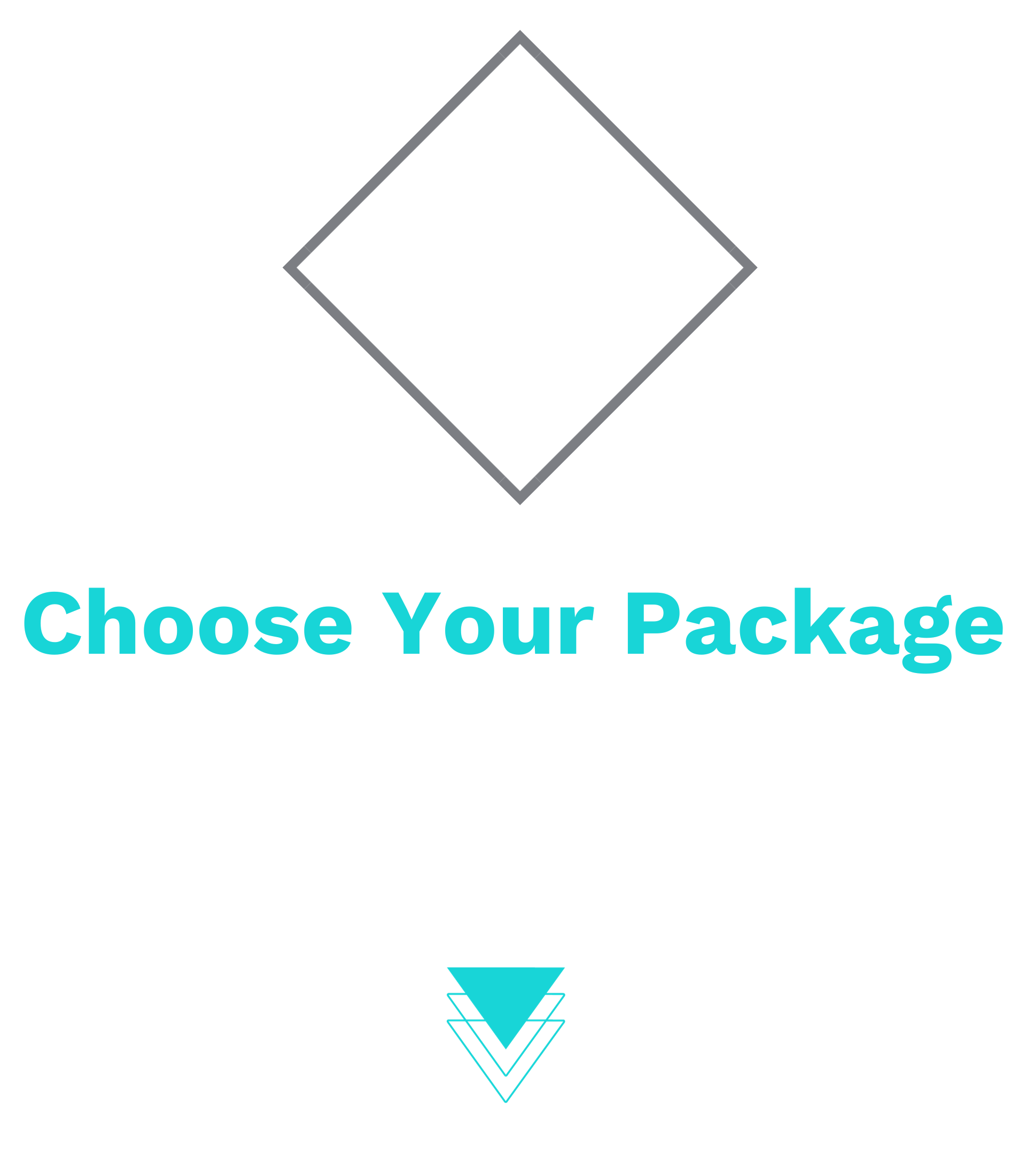 A diamond with the words `` choose your package '' below it.