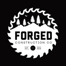 Forged Construction Black and white logo: