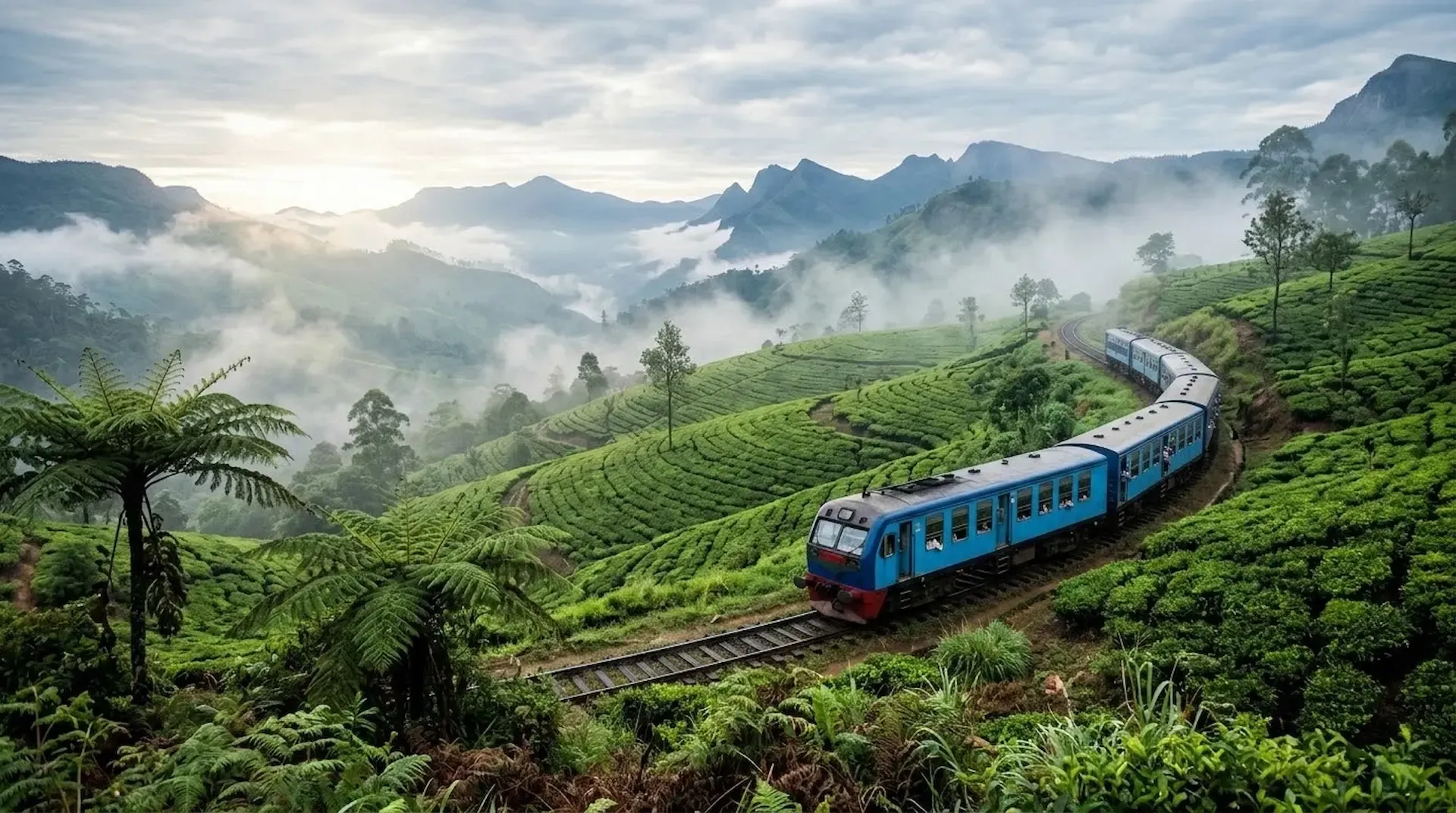 Scenic-train-journey-through-Sri-Lanka-tea-country-and-mountain-landscapes