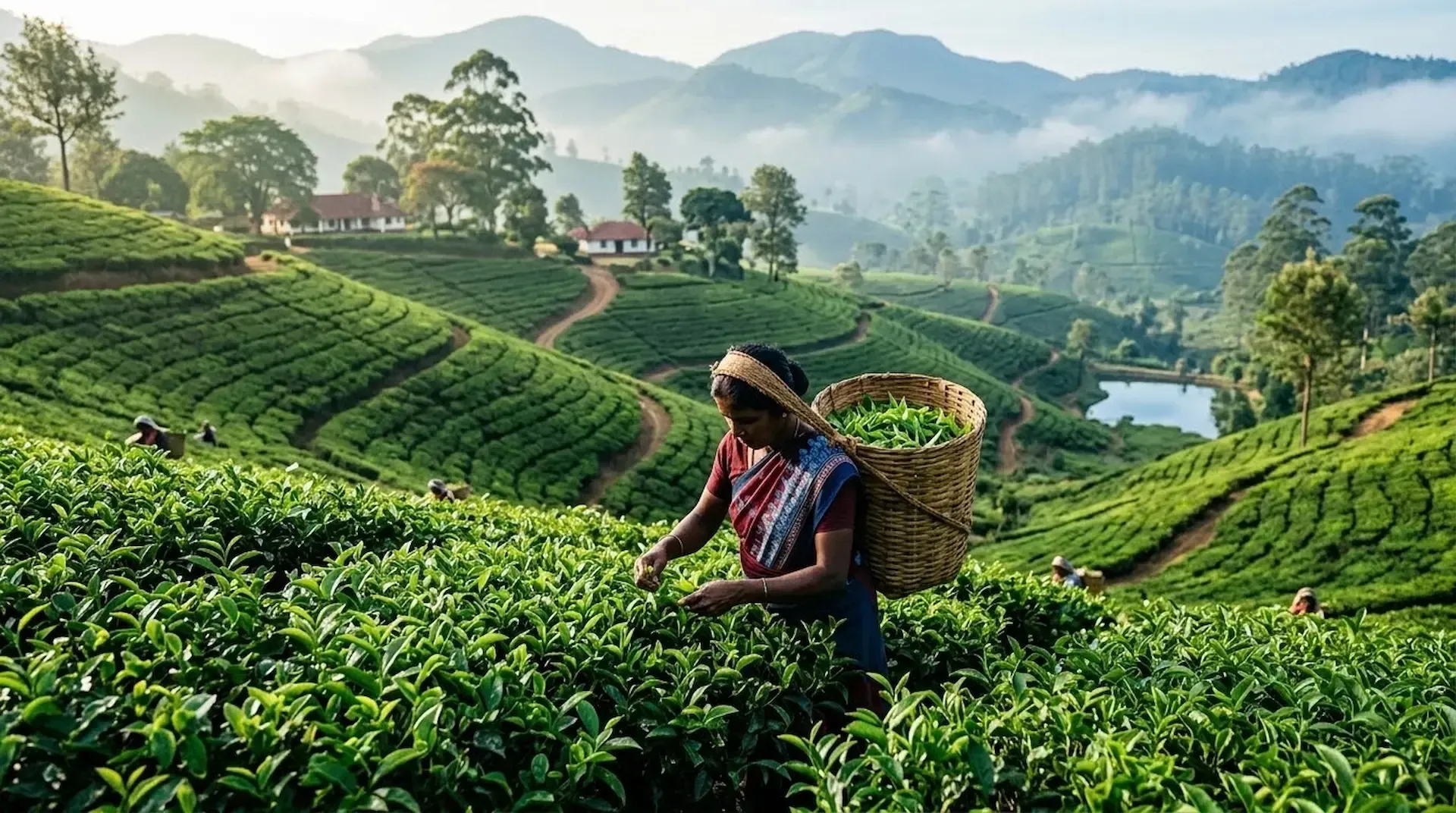 Sri-Lanka-tea-plantations-and-misty-mountain-landscapes
