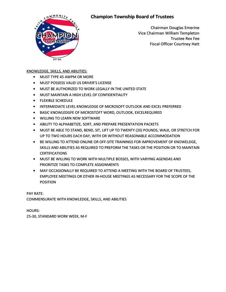 Admin Assist Job 2
