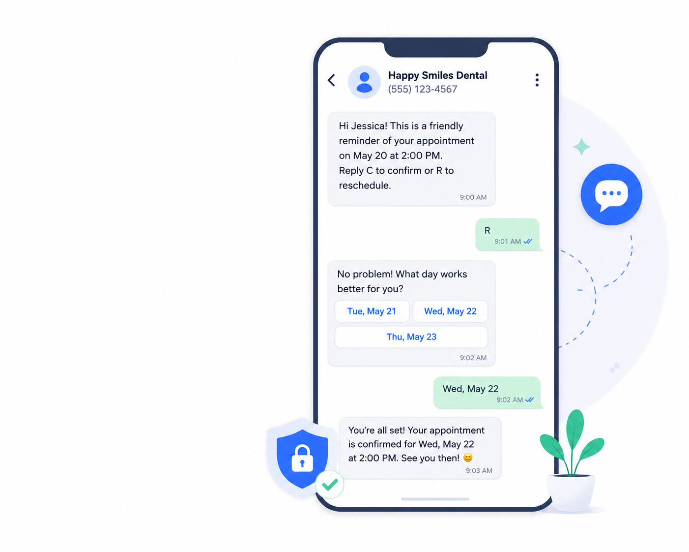 SMS texting with SimpleChime