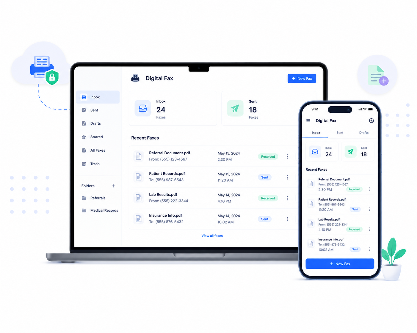 Digital fax with SimpleChime