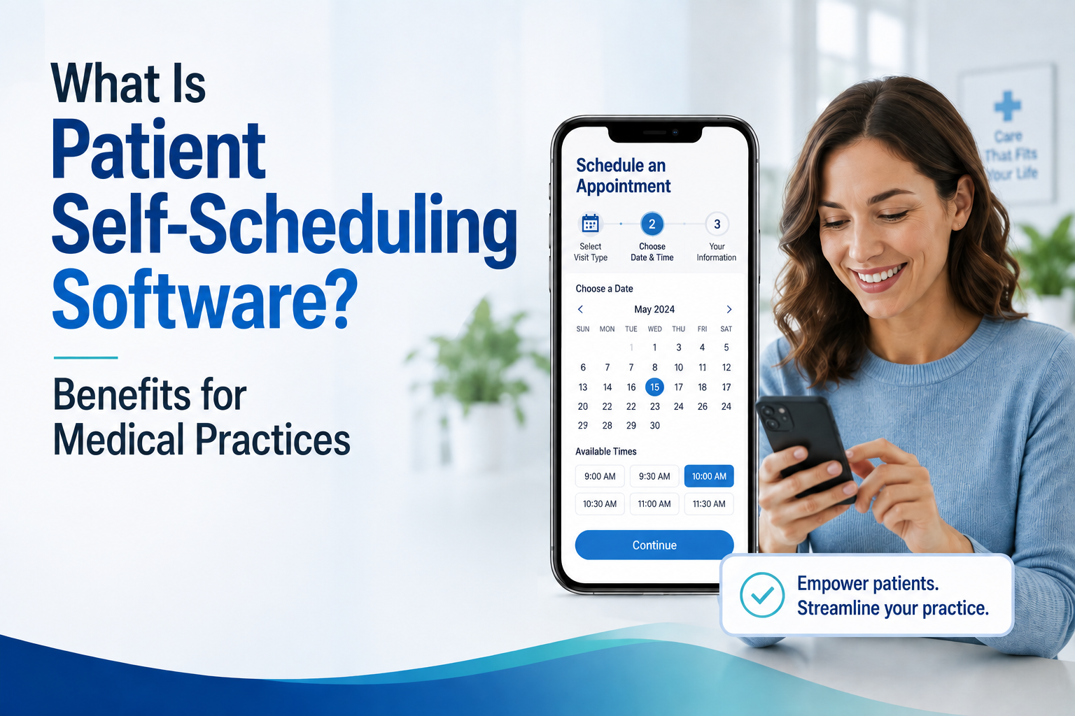 Patient self-scheduling software