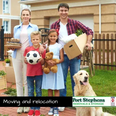 Moving and Relocation Ad with A Family and A Dog — Port Stephens Removals & Storage In Dungog, NSW