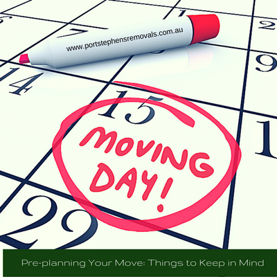 Calendar with The Word Moving Day Circled in Red — Port Stephens Removals & Storage In Dungog, NSW