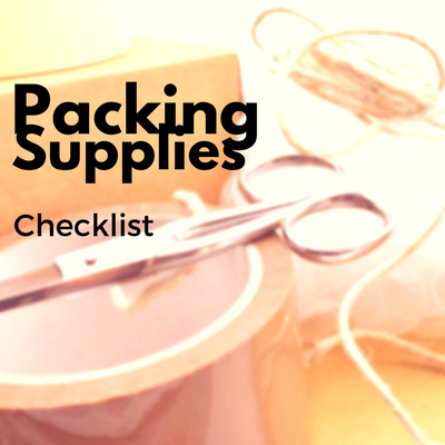 Packing Supplies Checklist with Scissors and Tape — Port Stephens Removals & Storage In Dungog, NSW