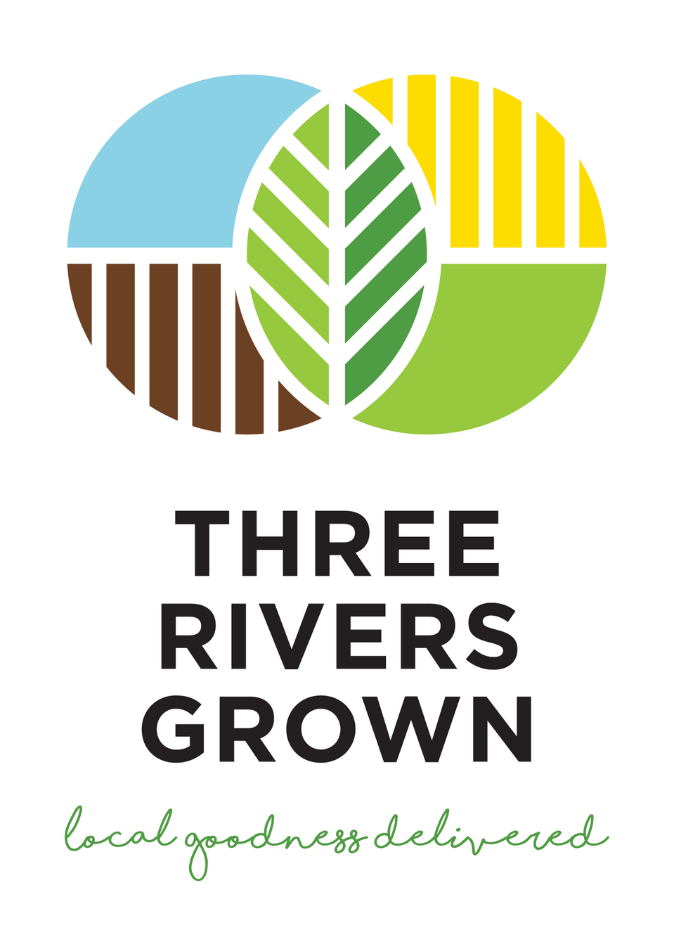 Three Rivers Grown logo with a statement 