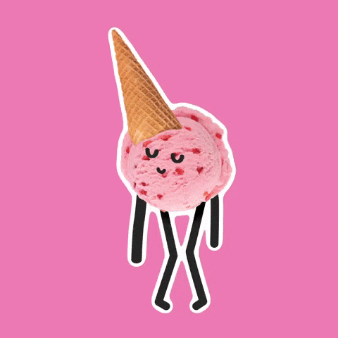 A dancing ice cream cone