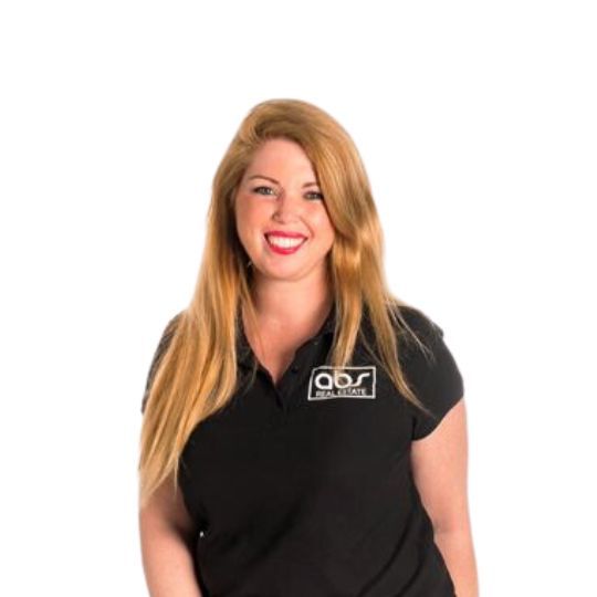 A woman wearing a black shirt with the word aos on it