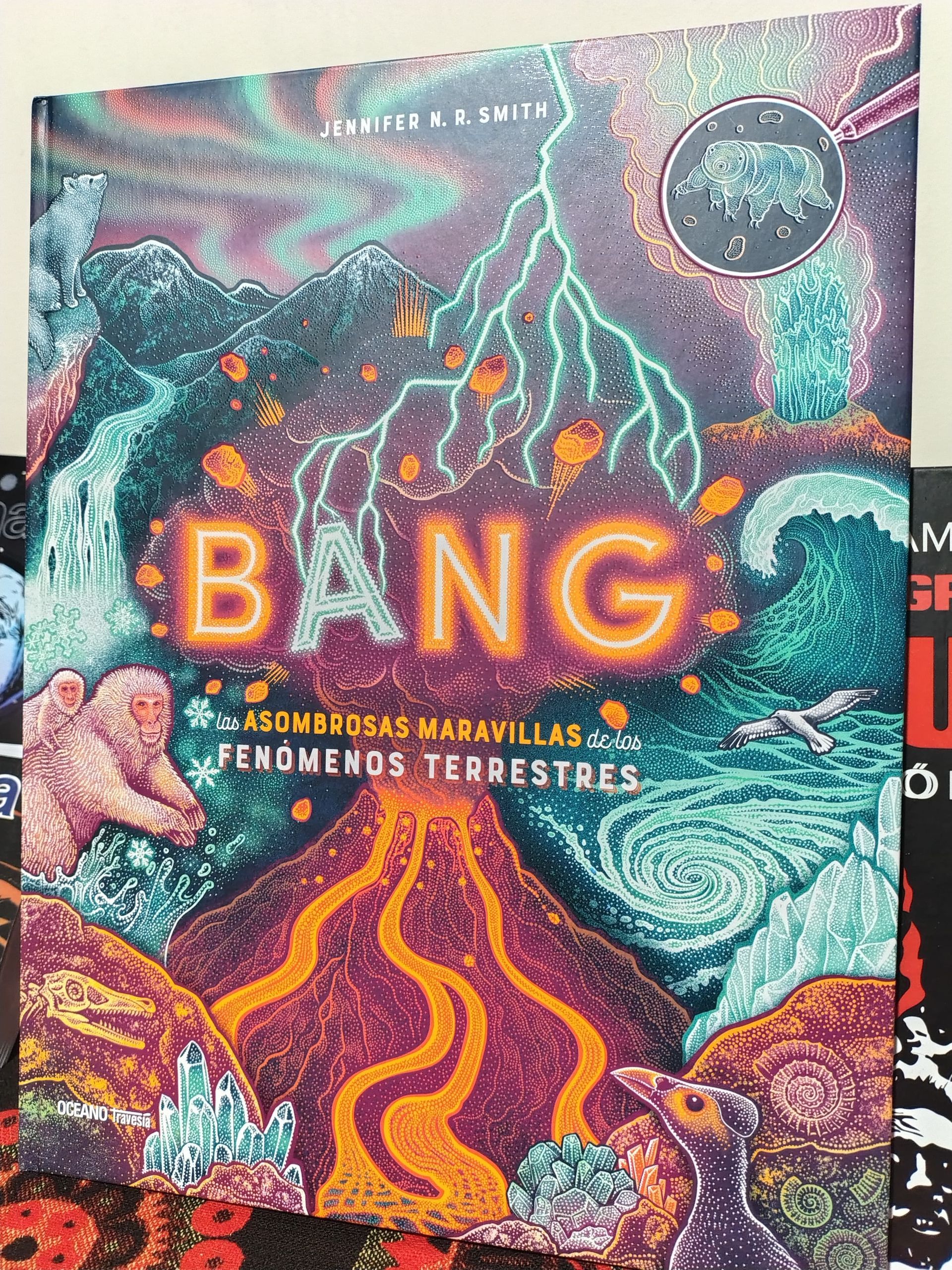 Una portada de libro vibrante y detallada titulada 