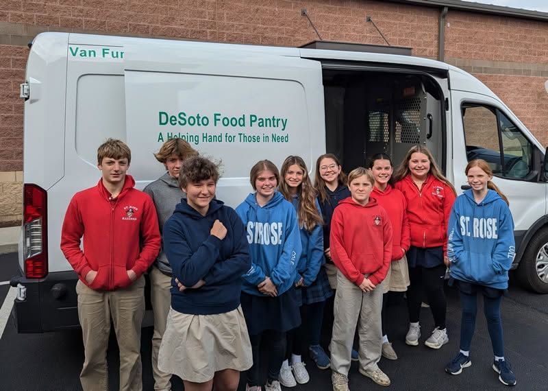 Middle school students at St. Rose of Lima Catholic School